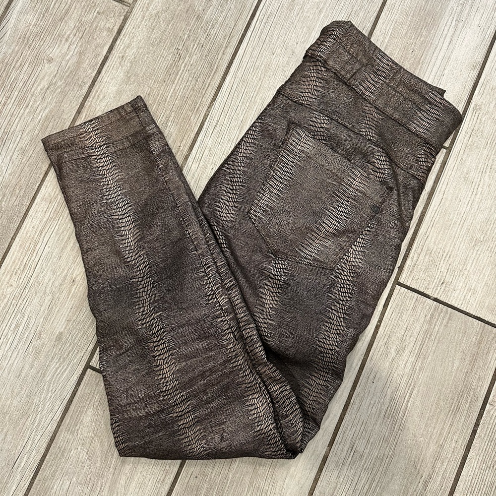 Bevy Flog Python Snake Shiny Brown Textured Women… - image 5